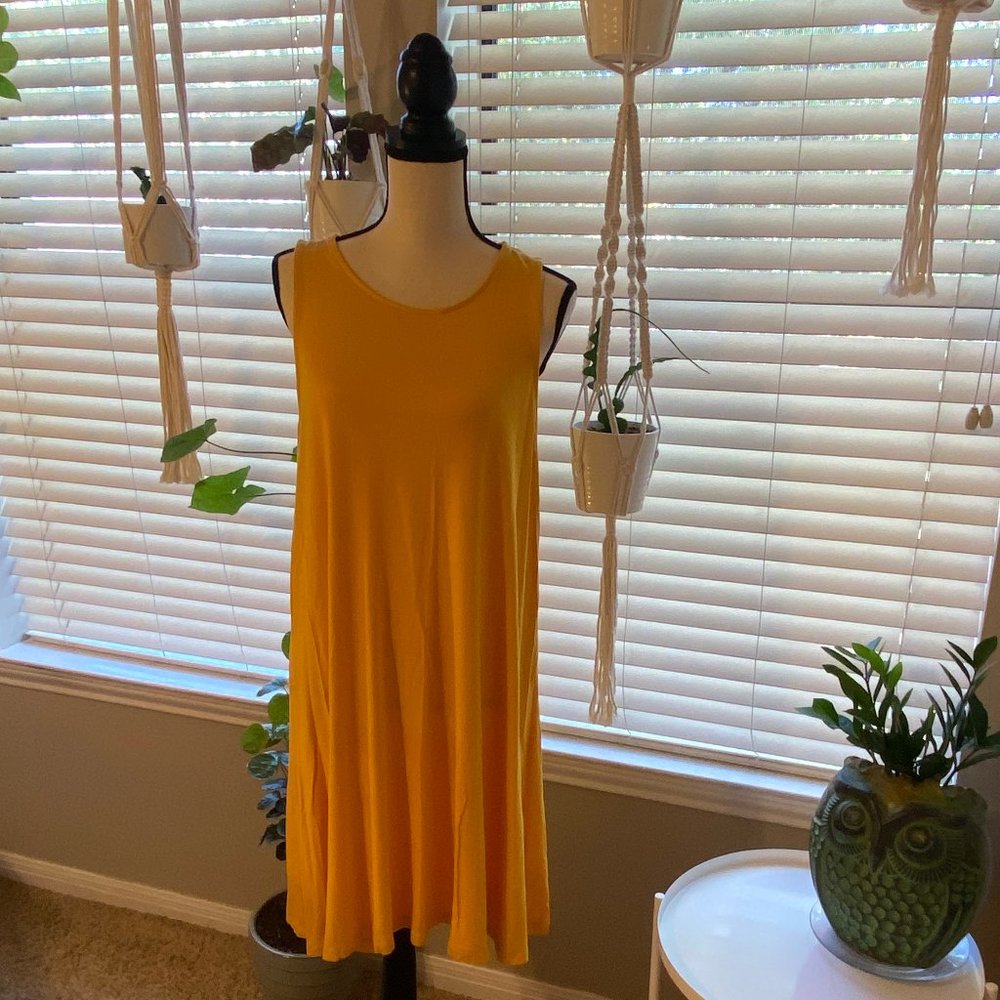 Sleeveless Jersey Swing Dress